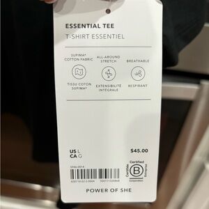 Athleta Essential Tee, brand new with tag.